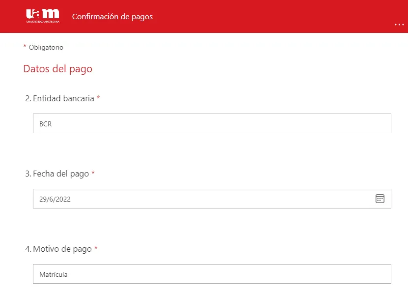 Luego deb&eacute;s ingresar el banco al cual se realiz&oacute; el pago